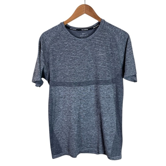 TS797 Men’s Nike Dri Fit Running Performance Gym T Shirt L - Picture 1 of 4